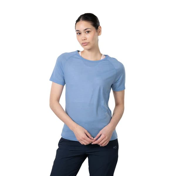 Kari Traa Sanne Wool T-shirt Med Korta ärmar Blå M Kvinna