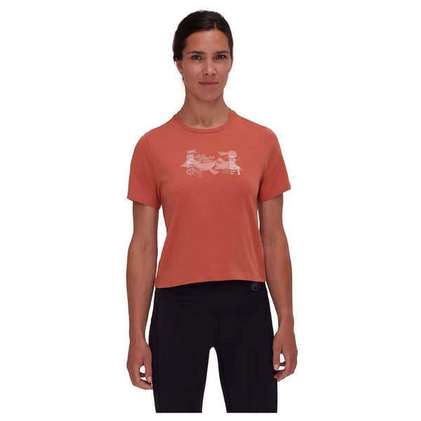 Mammut Massone Cropped Rocks Lyhythihainen T-paita Oranssi S Nainen