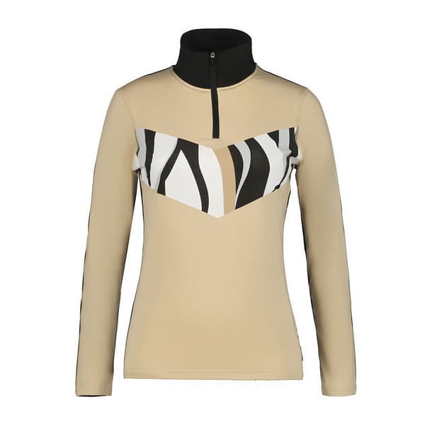 Icepeak Ellery Puoli Vetoketjullinen Pitkähihainen T-paita Beige M Nainen