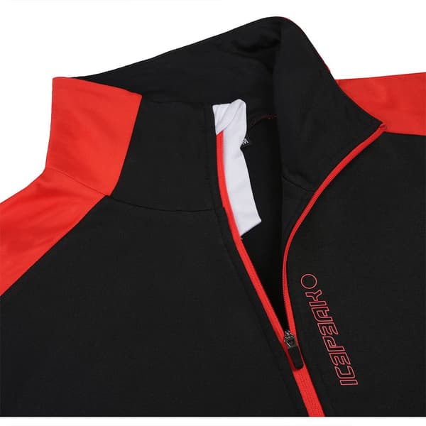 Icepeak Fresno Halv Lynlås Langærmet T-shirt Rød,Sort XL Mand
