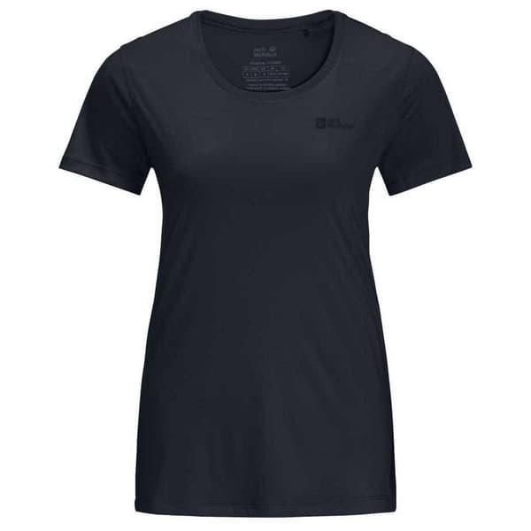 Jack Wolfskin Tech T-shirt Med Korta ärmar Blå L Kvinna