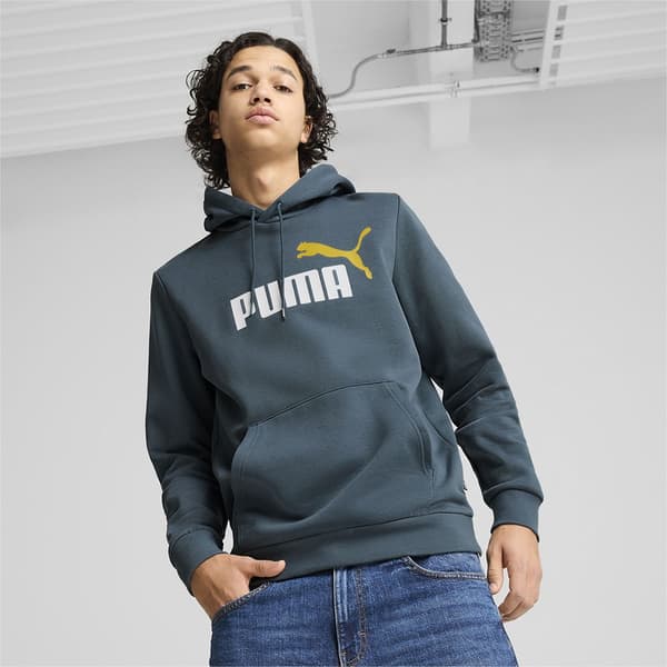 Puma Ess+ 2 Col Big Logo Huvtröja Grå S Man