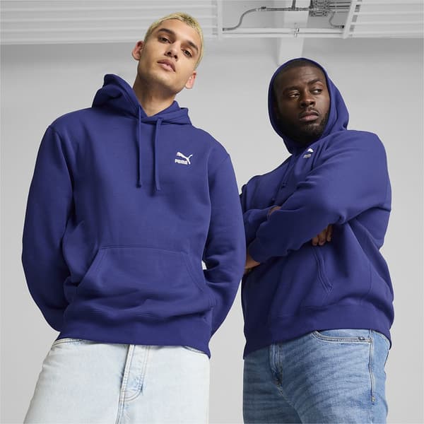 Puma Select Classics Small Logo Fl Huvtröja Blå M Man