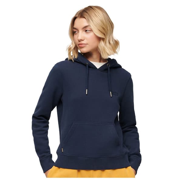 Superdry Essential Logo Huvtröja Blå XL Kvinna