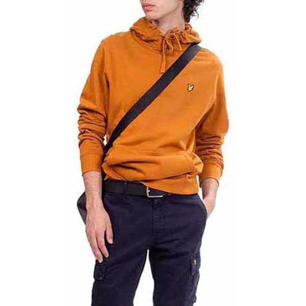 Lyle & Scott Brushback Huvtröja Orange M Man