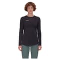 Miniatyrbild 4 av 5: Mammut Tree Wool Fl T-shirt Med Lång ärm Svart L Kvinna