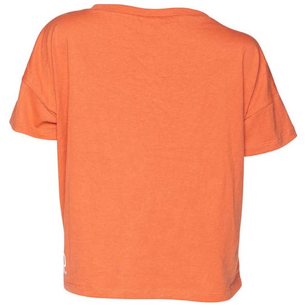 Snap Climbing Crop Hemp T-shirt Med Korte ærmer Orange L Kvinde