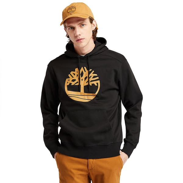 Timberland Core Tree Logo Brushback Hættetrøje Sort 2XL Mand