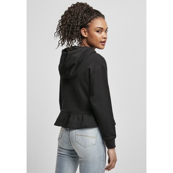 Urban Classics Ladies Organic Volants Hættetrøje Sort M Mand
