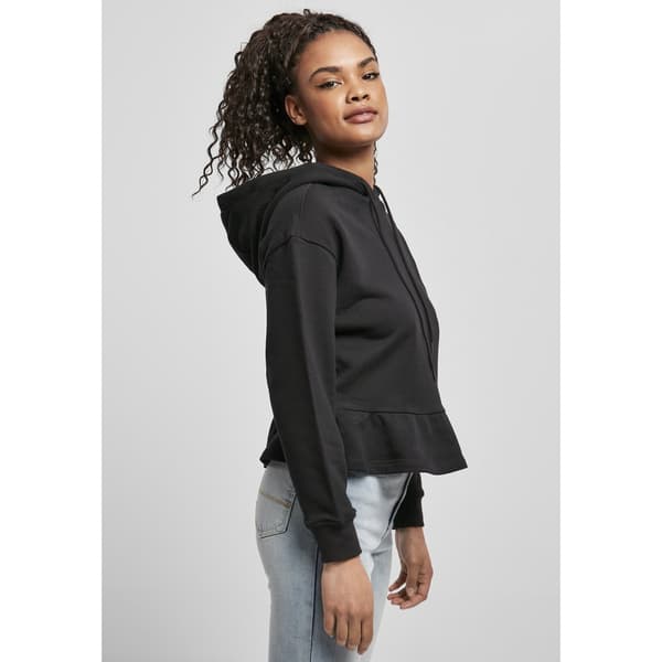 Urban Classics Ladies Organic Volants Hættetrøje Sort M Mand