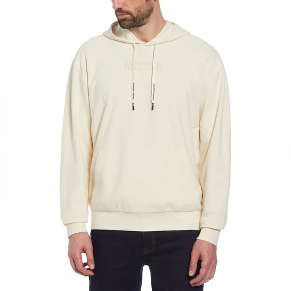 Original Penguin Knit Twill Graphic Huvtröja Beige M Man