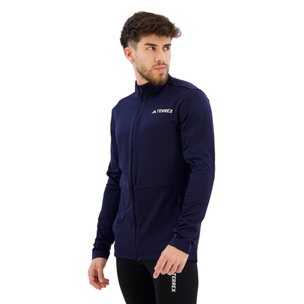 Adidas Mt Fleece Kokovetoketjullinen Collegepaita Sininen XL Mies