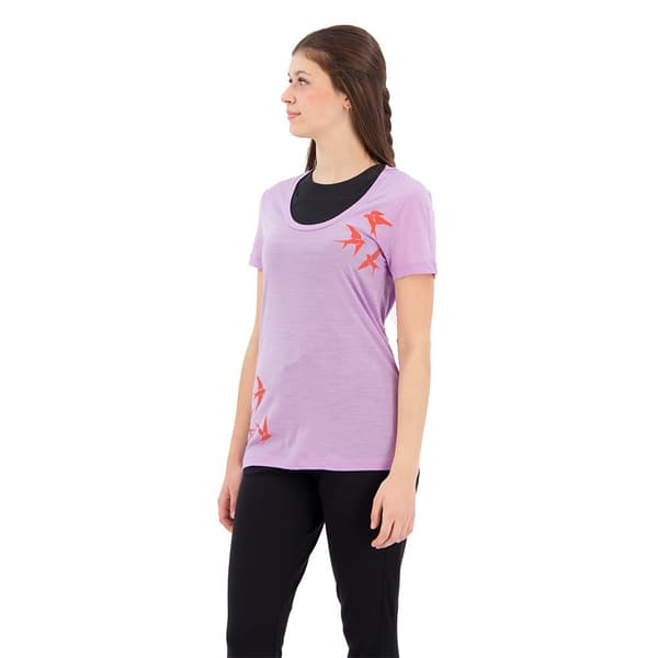 Icebreaker Tech Lite Ii Scoop Shapes Merino Lyhythihainen T-paita Violetti XS Nainen