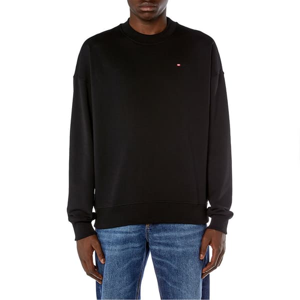 Diesel S Rob Microdiv Sweatshirt Sort S Mand