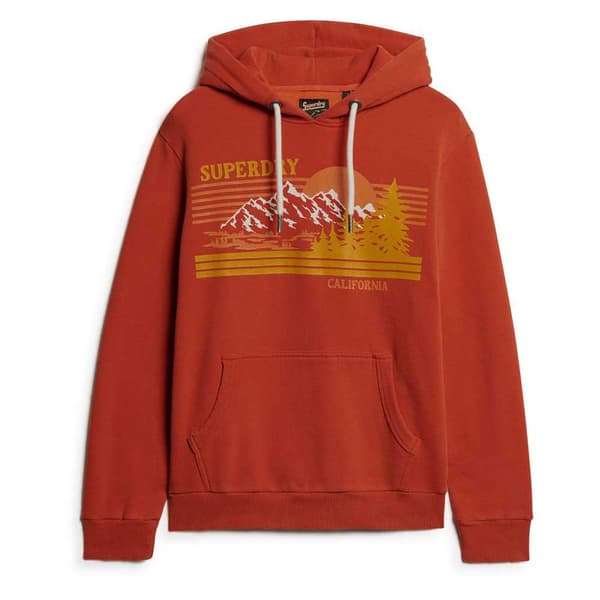 Superdry Outdoor Graphic Stripe Huvtröja Orange XL Man