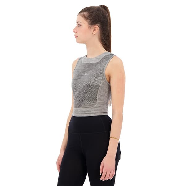 Icebreaker Zoneknit™ Cropped Geodetic ærmeløs T-shirt Grå XL Kvinde
