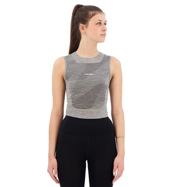 Icebreaker Zoneknit™ Cropped Geodetic ärmlös T-shirt Grå XL Kvinna