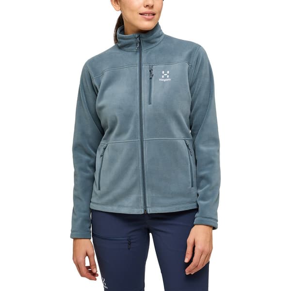 Haglofs Hajk Mid Sweatshirt Med Dragkedja Grå M Kvinna