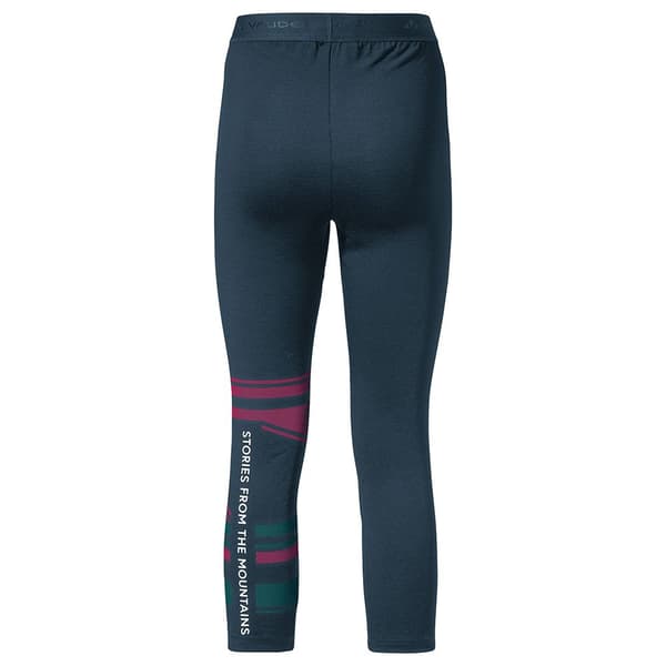 Vaude Monviso Wool 3/4 Leggings Blå 40 Kvinde