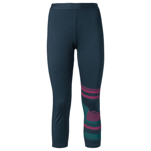 Vaude Monviso Wool 3/4 Leggings Blå 40 Kvinde