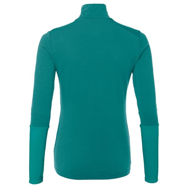 Vaude Monviso Wool Halv Dragkedja Långärmad T-shirt Blå 40 Kvinna