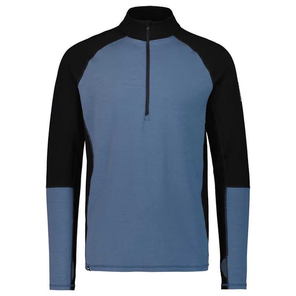 Mons Royale Olympus Half Zip Tröja Med Halv Dragkedja Blå S Man