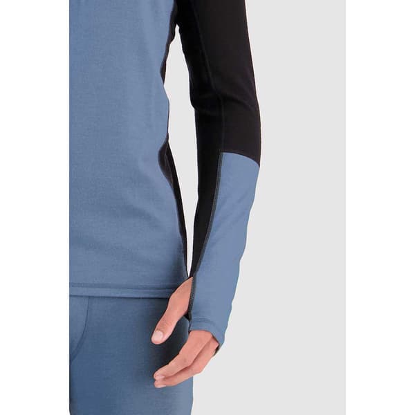 Mons Royale Olympus Half Zip Tröja Med Halv Dragkedja Blå S Man