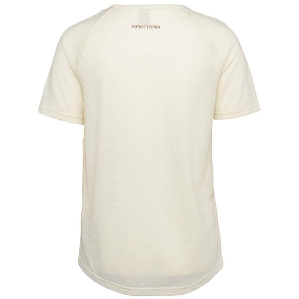 Kari Traa Sanne Wool T-shirt Med Korte ærmer Beige M Kvinde