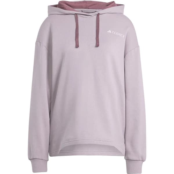 Adidas Tx Logo Tröja Med Huva Lila L Kvinna