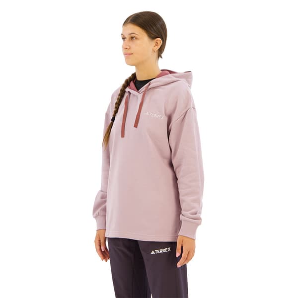Adidas Tx Logo Tröja Med Huva Lila L Kvinna