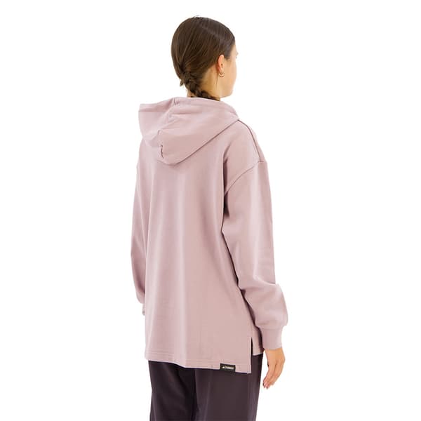 Adidas Tx Logo Tröja Med Huva Lila L Kvinna