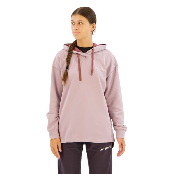 Adidas Tx Logo Tröja Med Huva Lila L Kvinna