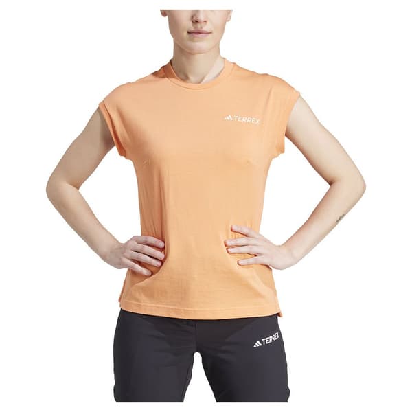 Adidas Xpl Logo ärmlös T-shirt Orange L Kvinna