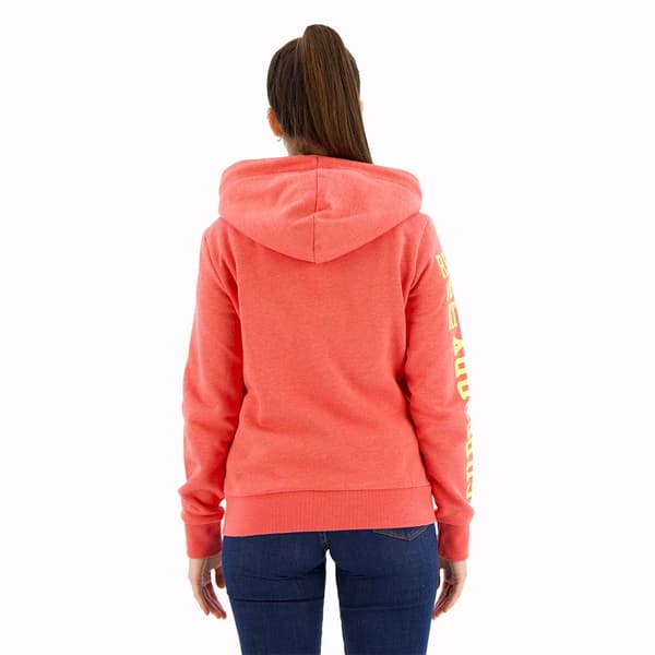 Superdry Super Athletic Graphic Sweatshirt Med Dragkedja Orange XS Kvinna
