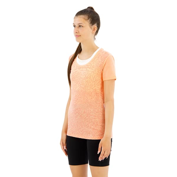Icebreaker Merino 150 Tech Lite Iii Scoop Through The Woods T-shirt Med Korte ærmer Orange L Kvinde