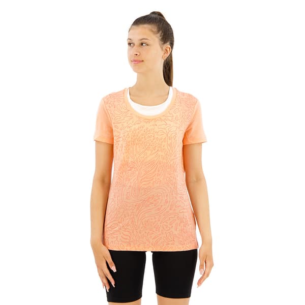 Icebreaker Merino 150 Tech Lite Iii Scoop Through The Woods T-shirt Med Korte ærmer Orange L Kvinde