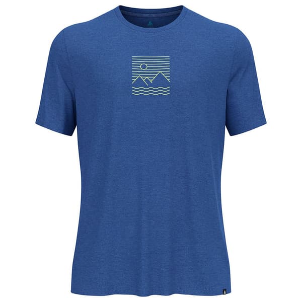 Odlo Ascent Sun Sea Mountains T-shirt Med Korta ärmar Blå S Man