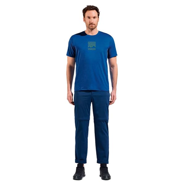 Odlo Ascent Sun Sea Mountains T-shirt Med Korta ärmar Blå S Man