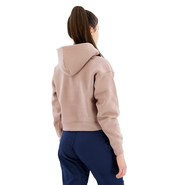Black Diamond Crop Tröja Med Huva Rosa M Kvinna