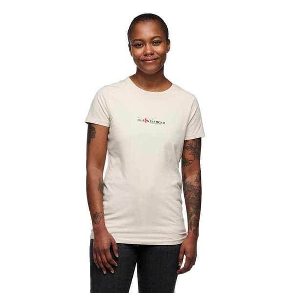 Black Diamond Heritage Wordmark Lyhythihainen T-paita Beige S Nainen