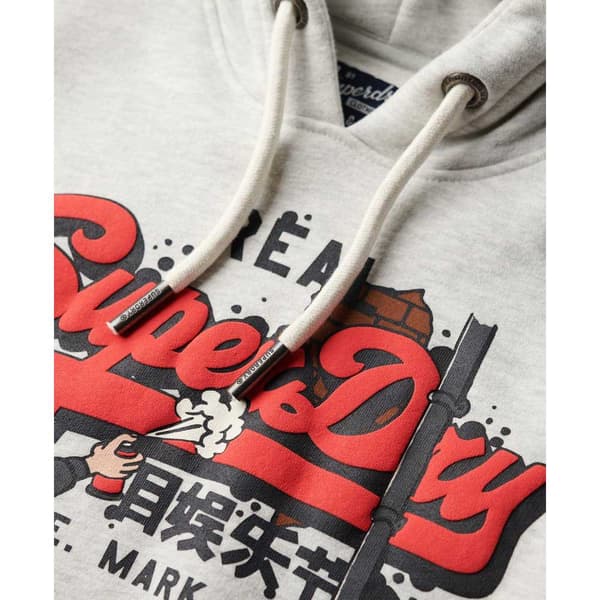 Superdry New York Vl Graphic Huvtröja Grå XL Man