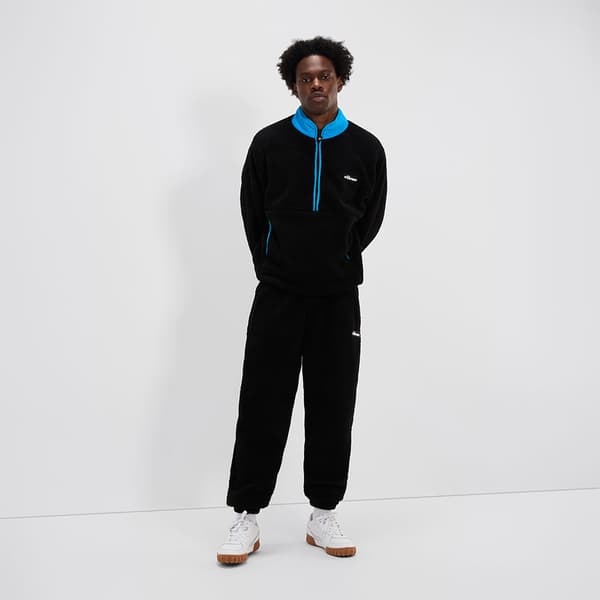 Ellesse Maracuta Halv Lynlås Sweatshirt Sort M Mand