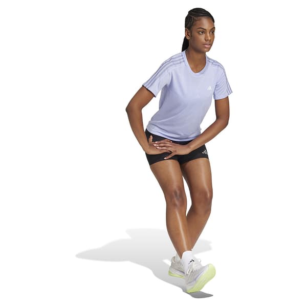 Adidas Own The Run 3 Stripes T-shirt Med Korte ærmer  XS Kvinde