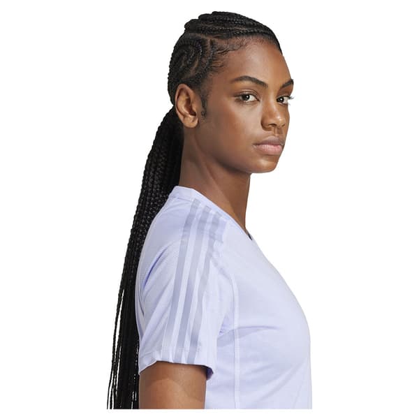 Adidas Own The Run 3 Stripes T-shirt Med Korte ærmer  L Kvinde