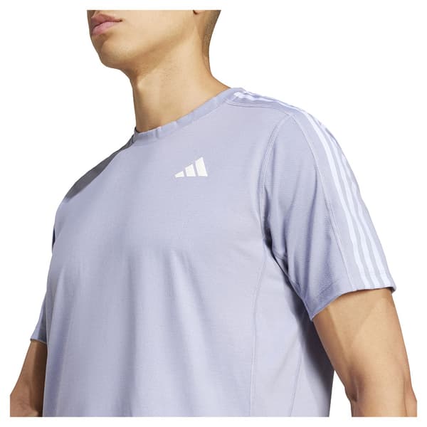 Adidas Own The Run 3 Stripes T-shirt Med Korta ärmar S / Regular Man