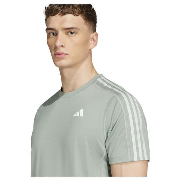 Adidas Own The Run 3 Stripes T-shirt Med Korta ärmar XL / Regular Man