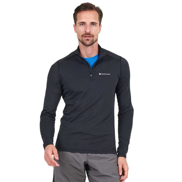 Montane Dart Halv Dragkedja Långärmad T-shirt Svart XS Man