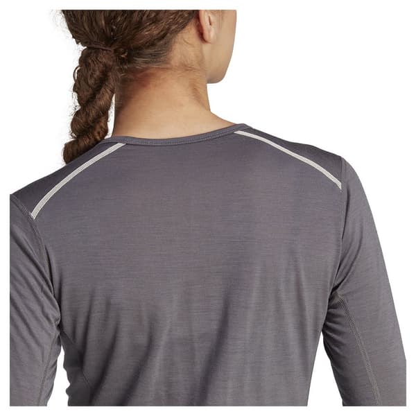 Adidas Xperior Merino 150 Baselayer T-shirt Med Lång ärm Grå L Kvinna