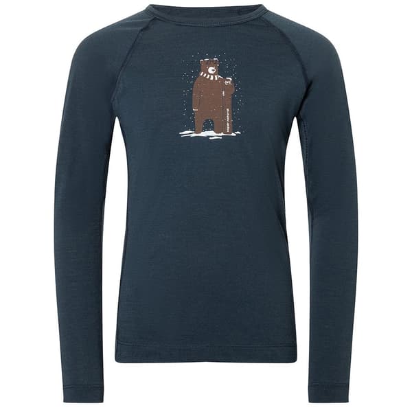 Super.natural Bennie Bear175 T-shirt Med Lång ärm Blå 116 cm