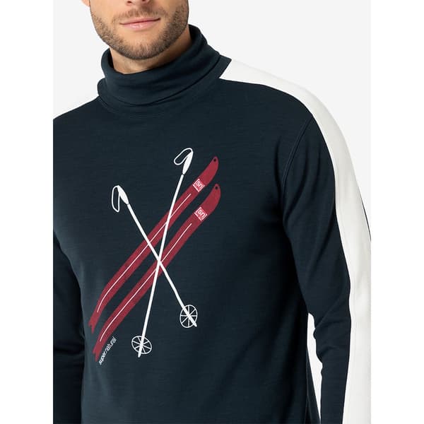 Super.natural Kryssede Ski Roll Neck T-shirt Med Lång ärm Blå M Man
